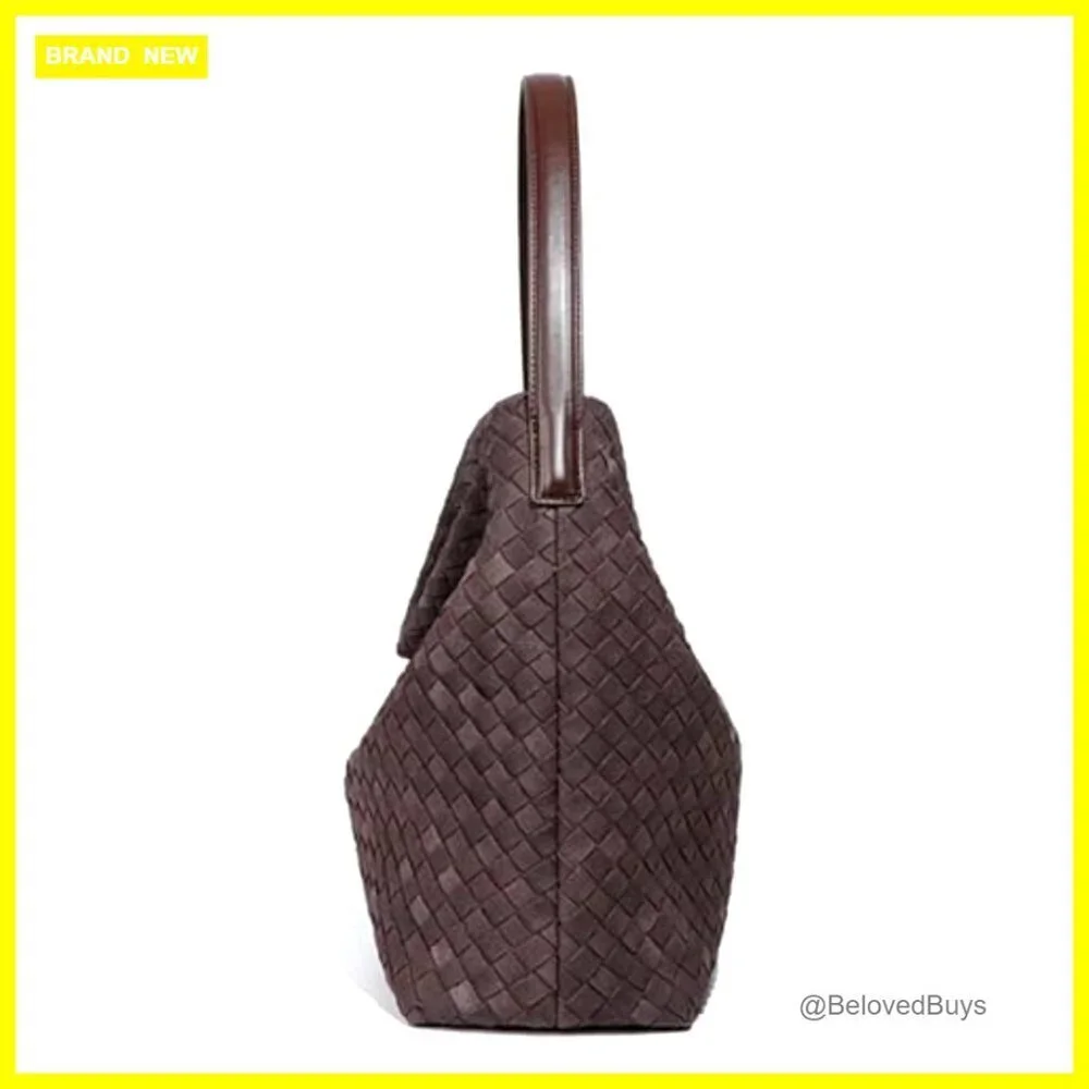 Slouchy Suede Woven Hobo Bag Crossbody Shoulder Tote Purse